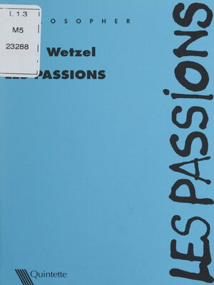 cover image of Les passions